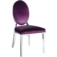 Louvres Dining Chair Purple Oval
