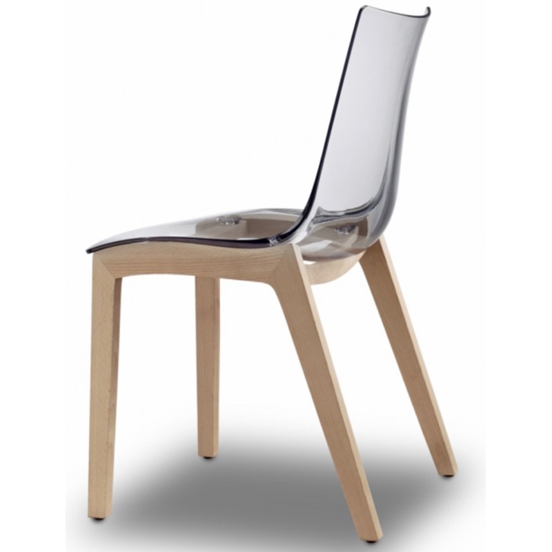 SC NATURAL ZEBRA ANTISHOCK shell chair Clear