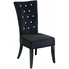 Hera Black Velvet Diamante Chair